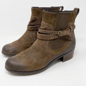 UGG Krewe Boots Brown Leather Harness Moto booties